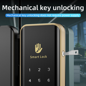 Dính Di Động Ứng Dụng Ttlock Cửa Kính Khóa Văn Phòng Vân Tay Mã <span class=keywords><strong>Pin</strong></span> Không Khung Kỹ Thuật Số Khóa Đóng Khung Cửa Trượt Thông Minh Khóa - Product Image 4