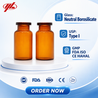 Flacon en verre stérile YOULYY pour sérum de collagène, acide hyaluronique, injection de NAD, biostimulateur, 2 ml, 3 ml, 10 ml, flacon en verre pharmaceutique
