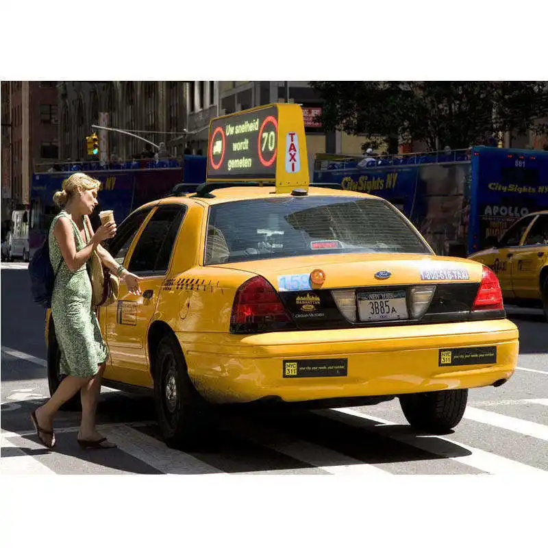 3G 4G WiFi voiture publicité enseigne numérique taille personnalisée HD Double face taxi toit led affichage