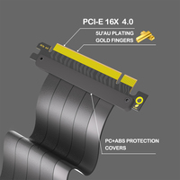 Câble d'extension flexible PCI-E 4.0 X16 personnalisé 100-2000mm avec blindage EMI pour carte graphique de bureau 32GB/s