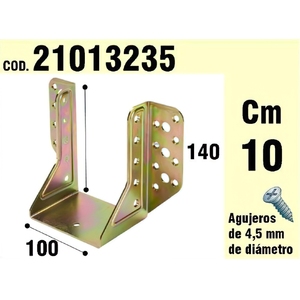 Supporto in legno per ali esterne, bichromato, 100 mm. - Product Image 1