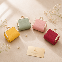 Échantillon Gratuit : Mini Pochette Personnalisée en Cuir PU avec Bouton Pression pour Rangement de Bijoux, Idéale pour Voyage, Petits Bijoux, Pièces de Monnaie et Emballage Cadeau