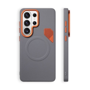 เคสโทรศัพท์หนัง PU แบบแม่เหล็กสำหรับธุรกิจ สำหรับ Samsung S26 S24 S25Ultra Plus EDGE พร้อมรูระบายความร้อนโลหะ ป้องกันการกระแทก - Product Image 4