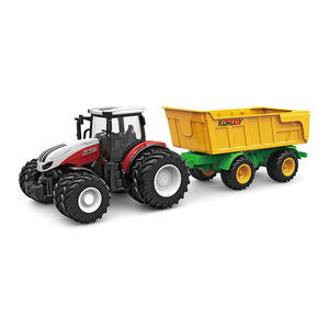 Tracteur agricole en plastique télécommandé à 6 canaux, échelle <span class=keywords><strong>1</strong></span>/24 2.4G, jouets RC avec 8 roues - Product Image 2