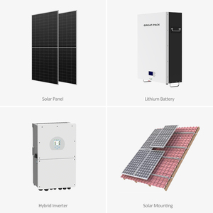 Sistema de Energía Solar Fotovoltaica Híbrido Todo en Uno de 5kw a 20kw con Controlador MPPT, Kit Completo con <span class=keywords><strong>Inversor</strong></span> para Uso Doméstico - Product Image 2