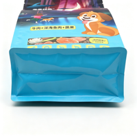 Pochette à fond plat à huit soudures imprimée sur mesure avec poignée en plastique pour l'emballage de thé, céréales, riz et aliments secs