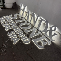 Letras de Canal Retroiluminadas para Exteriores, Letreros Publicitarios Personalizados con LED para Fachadas de Tiendas, Letrero Comercial 3D de Acero Inoxidable y Acrílico con Logotipo