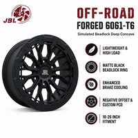 Nouvelles jantes forgées 18-26 pouces noir mat, style beadlock simulé, multi-rayons découpés, concave profond 20mm pour pick-up et SUV robustes