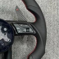 Volant en cuir en fibre de carbone pour Audi R8 Tt Mk2 Mk3 B8 RS TTS Ttrs Rs3 Rs6 RS4 RS5 RS7 A3 D3 A4 A5 A6 C6 A7 A8 Q3 Q5 Q7
