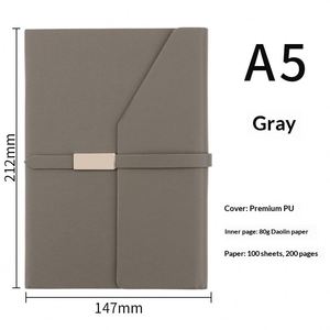 Luxury Business Corporate Modern Office Pu Leather Notebook Handmade Hologram Black <b>A5</b> UV Printing Custom Logo Promotional <b>Diary</b> - Product Image 3