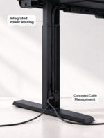 Bureau PC électrique réglable en hauteur, surface en fibre de carbone, éclairage RGB, table de jeu en forme de barre, pieds de table LED intégrés, alimentation