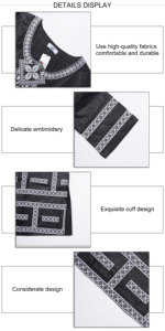 H & D Robe <span class=keywords><strong>Boubou</strong></span> Africaine <span class=keywords><strong>Bazin</strong></span> Riche Broderie Personnalisée pour <span class=keywords><strong>Femme</strong></span>, Design de Haute Qualité avec Foulard - Product Image 6