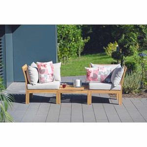 Juego de sofá de exterior de madera de acacia de lujo | Muebles de patio modernos para todo tipo de clima para hoteles, villas y patios | Hecho en Vietnam - Product Image 3