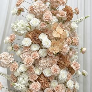 Set de Pilares de Flores Mixtas de Seda Promise, Fondo Romántico y de Ensueño para Bodas, Hecho a Mano, Alta Simulación, Reutilizable - Product Image 2