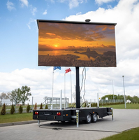 Remorque à écran LED mobile, optionnelle P4 P6 P8, mur vidéo LED couleur pour affichage publicitaire sur remorque alimentaire