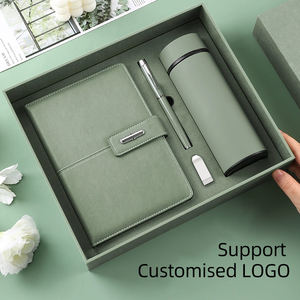 دفتر ملاحظات جلدي فاخر بالجملة مقاس A5 مع قلم وعلبة هدايا للأعمال والشركات - Product Image 1