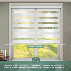 Chất lượng tuyệt vời trong nhà hai lớp thông minh cơ giới <span class=keywords><strong>Zebra</strong></span> Con lăn Rèm cho ngôi nhà - Product Image 2