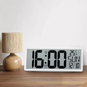 <span class=keywords><strong>Horloge</strong></span> numérique de table/mur avec calendrier LCD grand écran, affichage de la température, fabrication en usine - Product Image 6