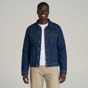 Men's Winter Denim Jacket High Street Fashion Casual <b>Fur</b> Collar Thin Windproof Warm Coat - Product Image 1