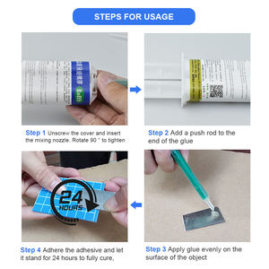 SD829 Epoxy Resin AB <b>Rubber</b> Structural Adhesive Black 64g High Temp Metal Bonding - Product Image 5