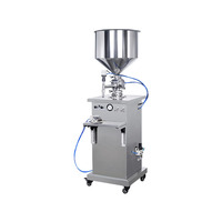 Petite machine de remplissage verticale pour liquides épais, confiture, pâte, beurre de cacahuète, miel, sauce, remplissage de bouteilles