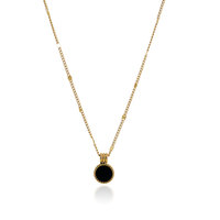 Collier tendance en acier inoxydable plaqué or 18 carats avec pendentif en nacre naturelle pour femme, idéal pour un anniversaire