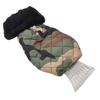 Guante forrado de lana personalizado para la eliminación de nieve, nuevo estilo de plástico con guantes, rascador de hielo para el parabrisas del coche