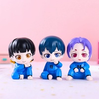 6 pièces dans un ensemble d'artisanat en résine de personnage Anime BlueLock dans une boîte mystère comme cadeau