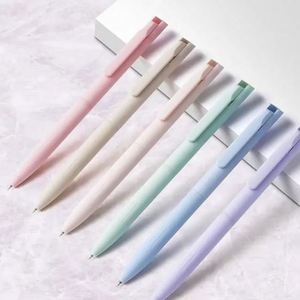 New School Office Stationery Retro 0.5mm Morandi Gel Pen <b>Set</b> 6pcs/<b>set</b> Pink Red Ink Student <b>Writing</b> Ballpoint Pen Plastic - Product Image 1