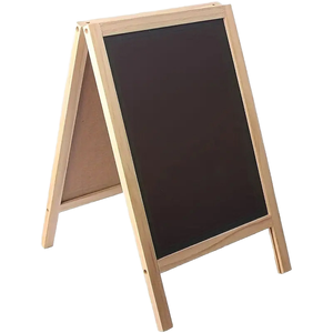 Nouveau design personnalisé, tableau mémo effaçable horizontal en bois brun contemporain, avec étagère, pour trottoir et rentrée scolaire - Product Image 1
