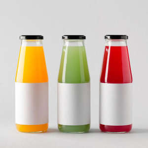 Autocollant d'étiquettes de bouteille de jus impression vinyle transparent logo personnalisé autocollant adhésif de boisson en papier étanche pour bouteille alimentaire - Product Image 4