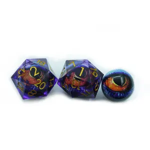 Best Hot Sale Liquid Core Cat Eye Resin Oversize Dragon Eye D20 33MM Single Dice