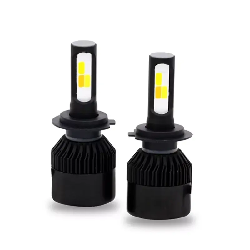 Nhà Máy Giá 3 Colors Led Đèn Pha 55 Wát Công Suất Cao 6000LM 9005 H3 H1 H4 Xe Đèn Pha Bulb Đối Với Phổ Xe