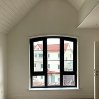 Porte battante contemporaine en aluminium avec verre trempé insonorisé, garantie 5 ans, pour entrée extérieure d'appartement