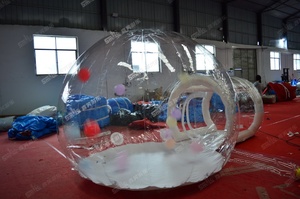 Tente gonflable occultante pour maison à bulles, extérieur et jardin, bâche transparente de luxe pour dôme d'igloo avec ballon - Product Image 4