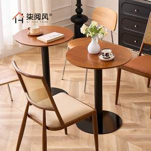 Mesa Cuadrada Estilo Coreano Vintage con Tablero de Abedul, Diseño Bauhaus Modelo 413 para Cafetería, Tetería, Postres y Sopas Dulces - Product Image 3