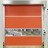 Puertas Enrollables de PVC de Alta Velocidad Personalizadas con Ventanas Visibles, Diseño Moderno, Impermeables, para Almacenamiento, Taller, Uso Industrial