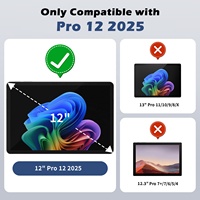 MoKo casing Kickstand penutup belakang kasar bening perlindungan penuh Premium untuk Microsoft Surface Pro 12 casing 2025
