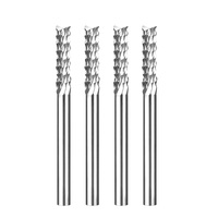 Fraise à fraiser en carbure de tungstène de 3,175 mm/4 mm - Matériau de haute qualité pour le fraisage brut des cartes de circuits imprimés et de la bakélite, fraise pour routeur CNC