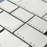 Papier à feuilles mobiles ligné multifonctionnel A6 personnalisé pour carnets, rechargeable, 6 trous