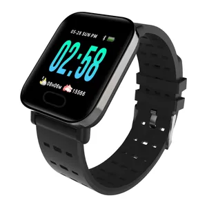 Reloj inteligente A6 Ip67 para hombre y mujer, pulsera deportiva resistente al agua con control del ritmo cardíaco y de la presión sanguínea