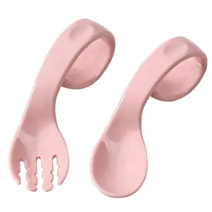 Factory Fast Shipping Portable Baby Tableware PP Spoon And Fork Set With Case