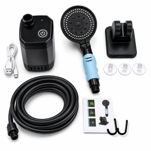 Kit de douche portable électrique rechargeable pour le camping, débit de 8 L/min, <span class=keywords><strong>port</strong></span> de charge Type-C pour le camping, la randonnée en plein air et le bain - Product Image 3