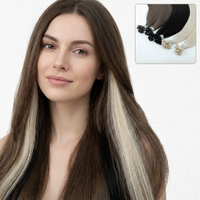 Extensions de cheveux naturels Remy à kératine pré-collée, double épaisseur, pointe plate, sans perte, teintes, vente en gros, promotion exceptionnelle