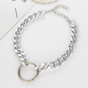 Geometric Chain <b>Necklace</b> Silver Zinc Alloy Party <b>Statement</b> Jewelry - Product Image 3