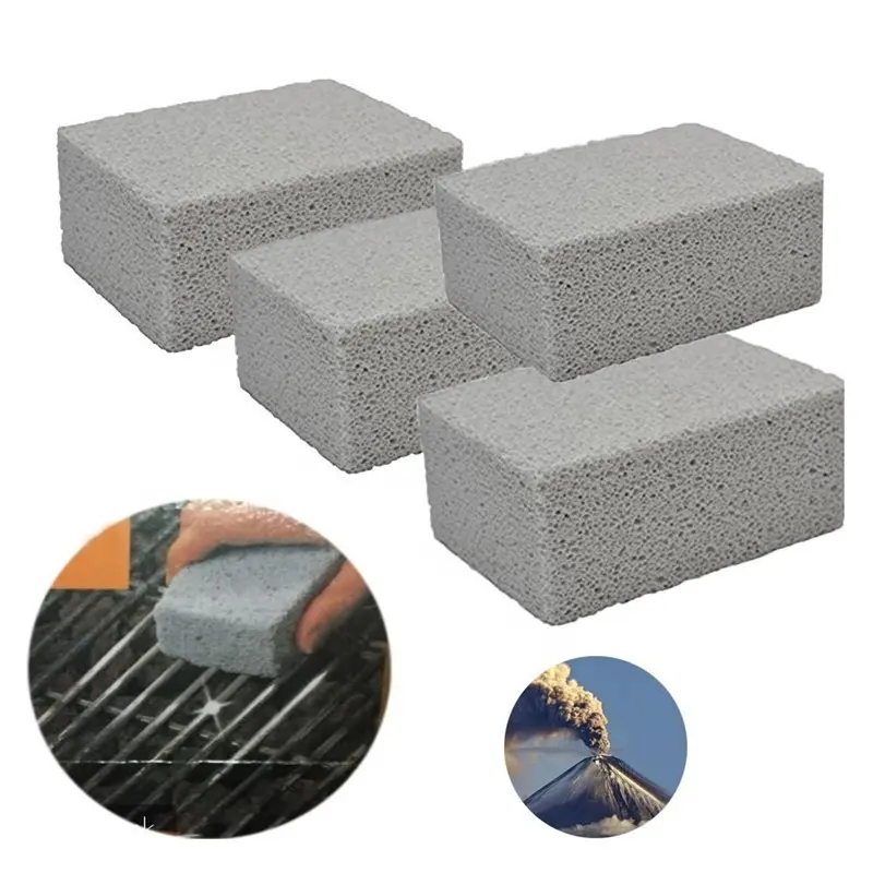 HongQiang Grey BBQ Grill cleaning brick Block Pumice Stone For Removing Rack brick barbecue Glass Pumice Stone