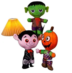 Ruunjoy Halloween Pumpkin Ghost Mummy Plush Toy Soft Cute Anime Figure Stuffed Zombie Doll Dark Series Home Decoration