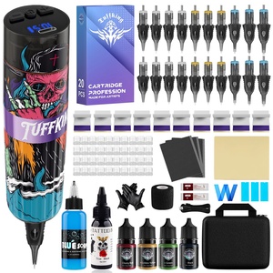 Kit de machine à tatouer sans fil style punk pour débutants, avec batterie, stylo, sac, colle, aiguille intégrée, équipement de <span class=keywords><strong>tatouage</strong></span> 850g - Product Image 2