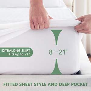Op Maat Gemaakte 3d Air Stof <span class=keywords><strong>Bed</strong></span> Cover Ademende Premium Waterdichte Matrasbeschermer En Koeling Matras Pad - Product Image 5