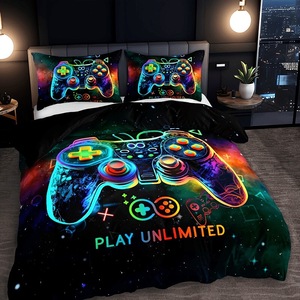 <strong>Black</strong> 3D Printing Polyester Home Textiles Bedding ODM/OEM <strong>Black</strong> Pillowcase Microfiber <strong>Duvet</strong> Cover <strong>Set</strong> Supplier - Product Image 5